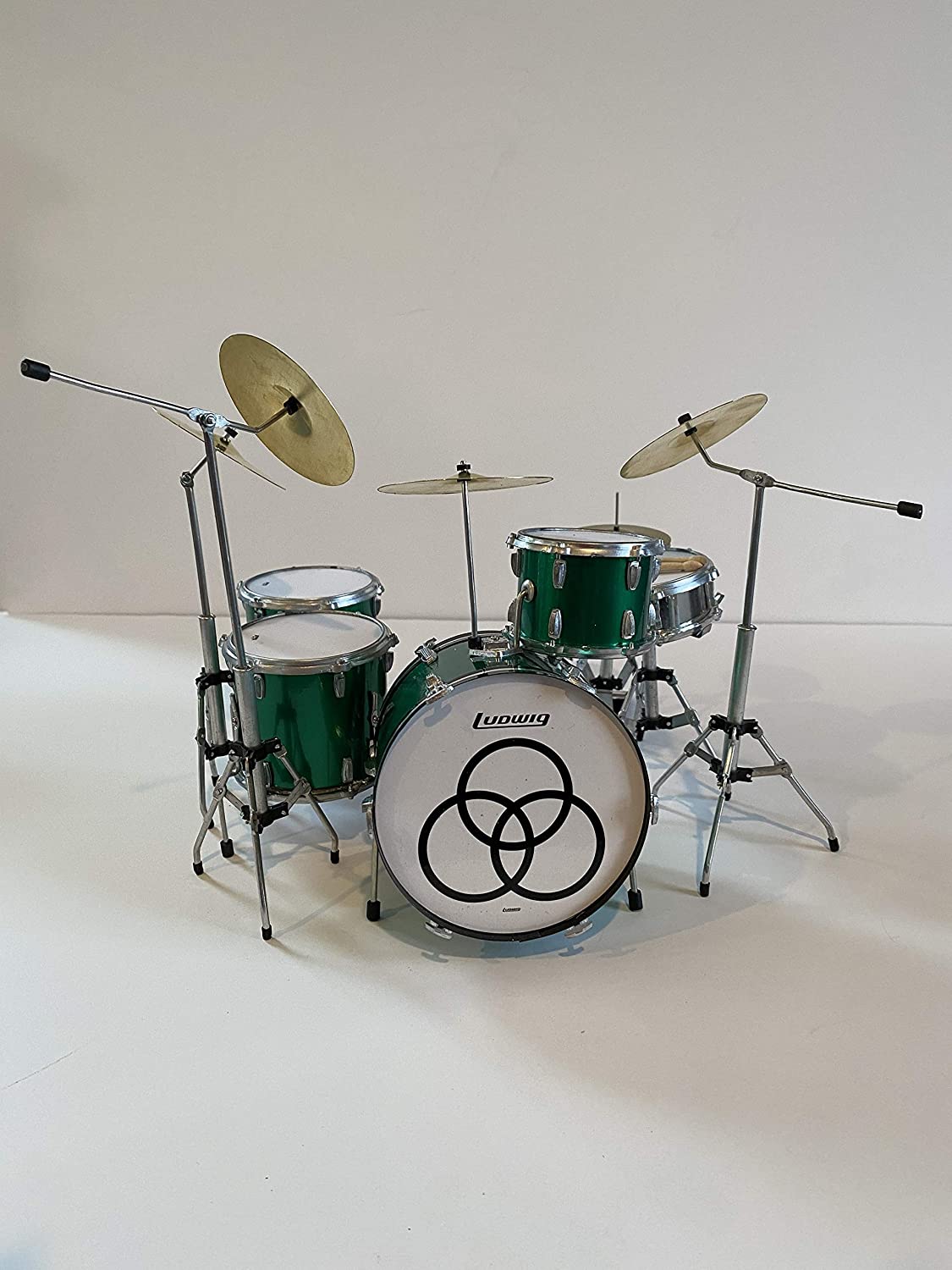 LED ZEPPELIN - JOHN BONHAM - GREEN SPARKLE MINI DRUM KIT