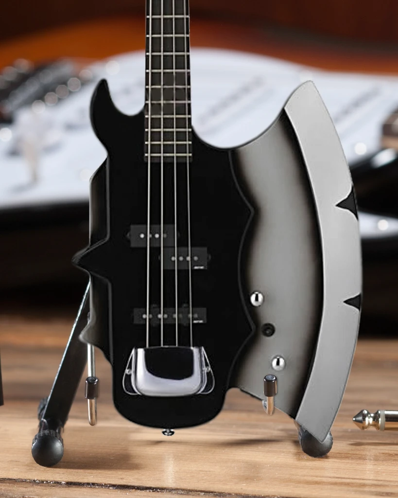 KISS- GENE SIMMONS - SIGNATURE AXE BASS MINI GUITAR