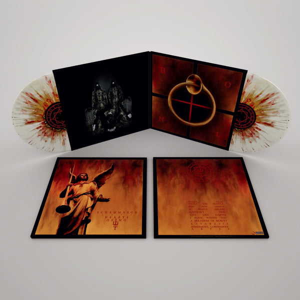 SCHAMMASCH 'HEARTS OF NO LIGHT' GOLD WITH RED HEAVY SPLATTER ON CLEAR LP