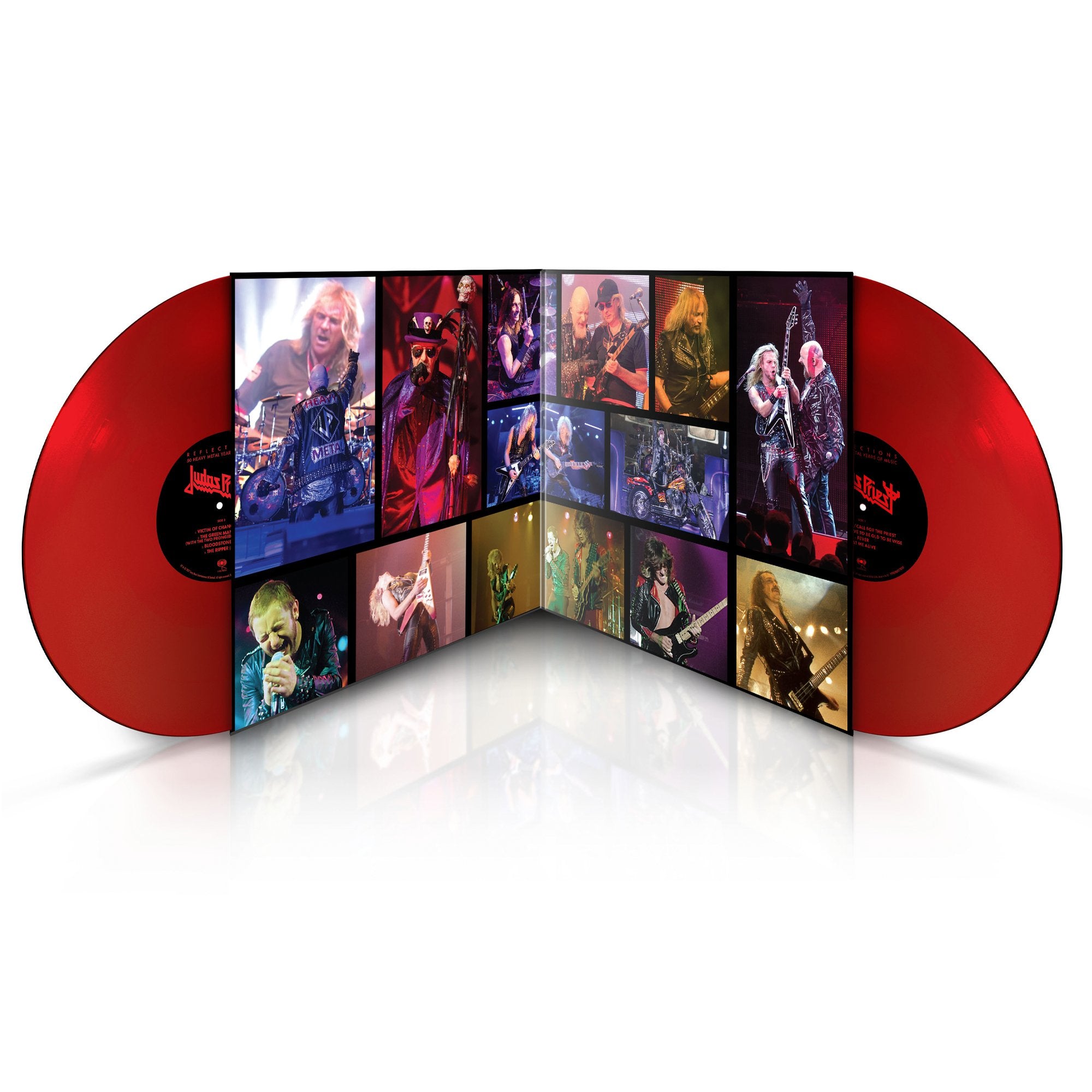 JUDAS PRIEST 'REFLECTIONS: 50 HEAVY METAL YEARS OF MUSIC' 2LP (Red Vin
