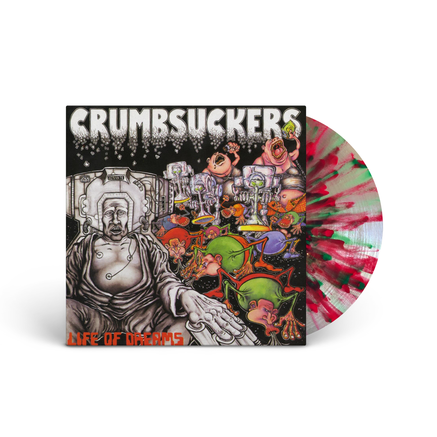 CRUMBSUCKERS ‘LIFE OF DREAMS’ LP(Limited Edition — Only 300 Made, Clear Apple Red & Emerald Green Splatter Vinyl)