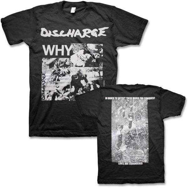 DISCHARGE 'WHY' T-SHIRT
