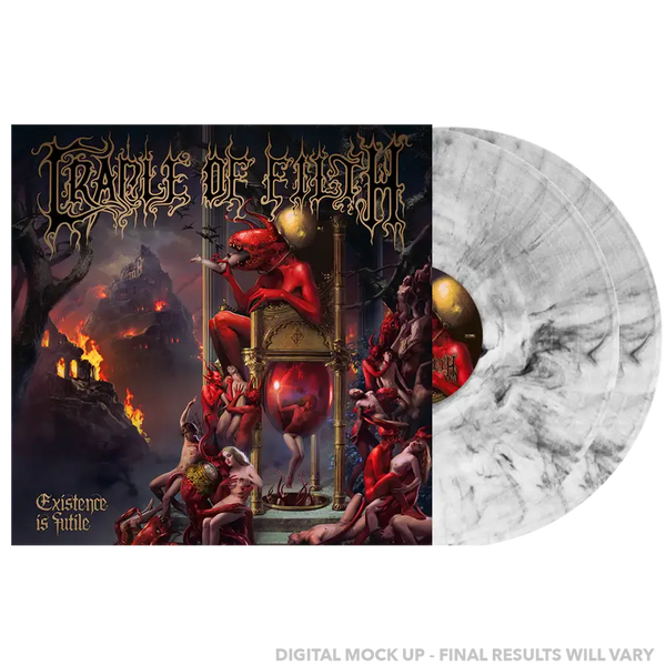 CRADLE OF FILTH ‘EXISTENCE IS FUTILE’ LIMITED-EDITION BLACK AND WHITE MARBLE 2LP – ONLY 400 MADE