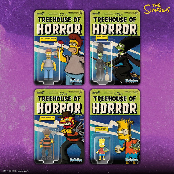 THE SIMPSONS REACTION WAVE 4 (TREEHOUSE OF HORROR V2) ACTION FIGURE SE