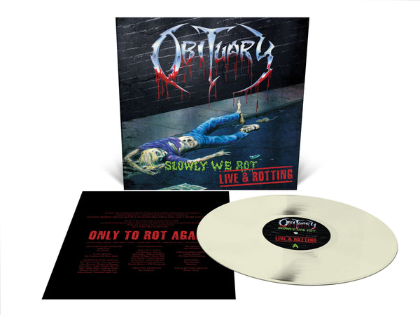 OBITUARY ‘SLOWLY WE ROT - LIVE AND ROTTING’ LP (Limited Edition – Only 235 made, Bone White Vinyl)