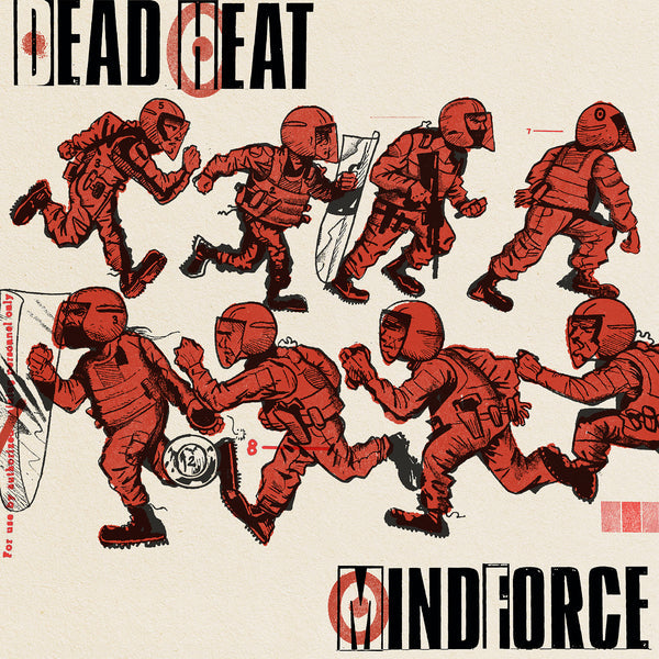 MINDFORCE / DEAD HEAT SPLIT 12" EP (Half Clear Red, Half Black Vinyl)