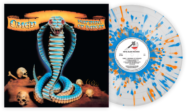 OMEN 'WARNING OF DANGER' LP (Clear w/ Blue & Orange Splatter Vinyl)